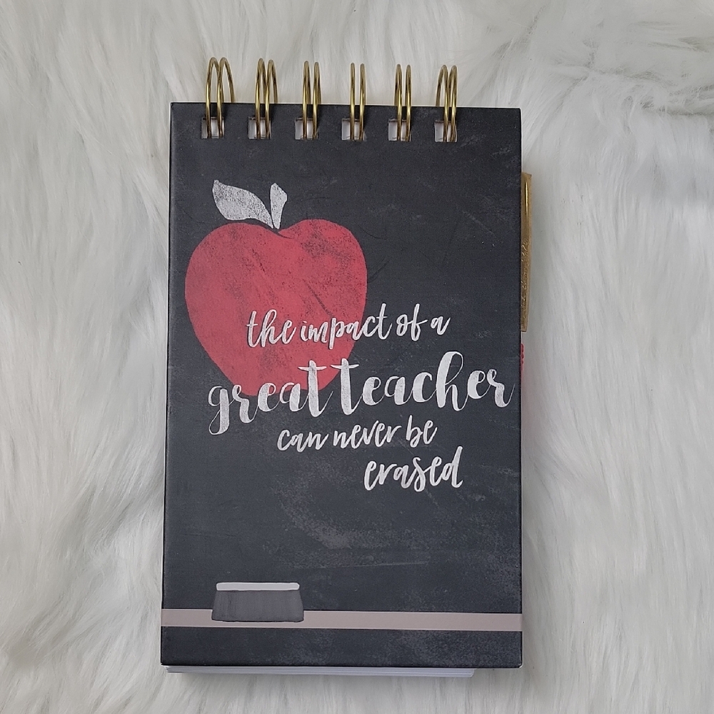 LADY JAYNE, LTD. Teacher Appreciation Gift Hardcover Spiral Flip Notepad Pen Set